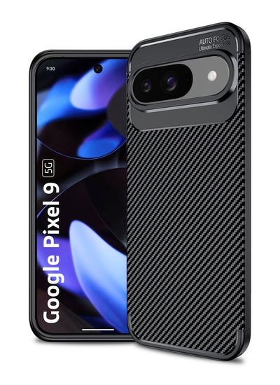 Google Pixel 9 5G, Google Pixel 9 Pro 5G (6.3 inch) Back Cover | Aramid Fiber Series, Black