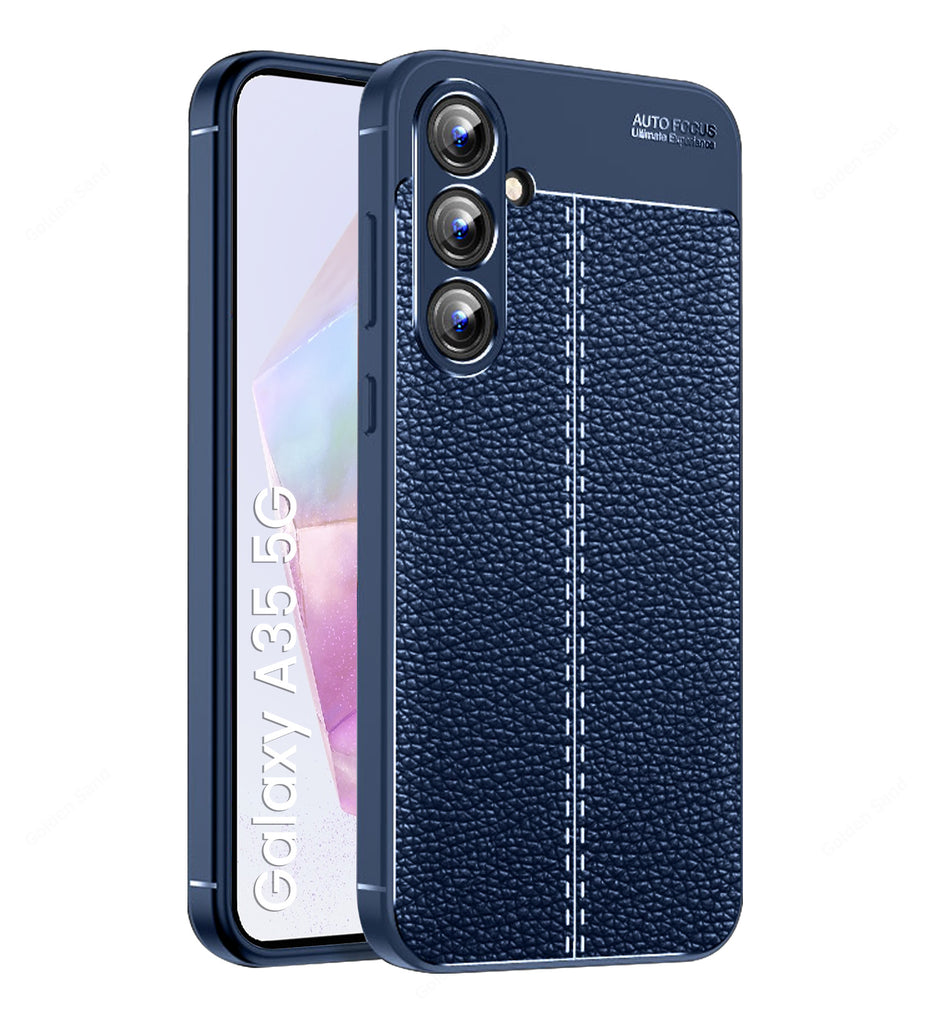 Samsung Galaxy A35 5G, 6.6 inch Leather Texture Back Cover