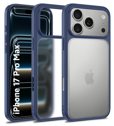 Apple iPhone 17 Pro Max 5G (6.9 inch) Back Cover | Rugged Frosted Series, Deep Blue