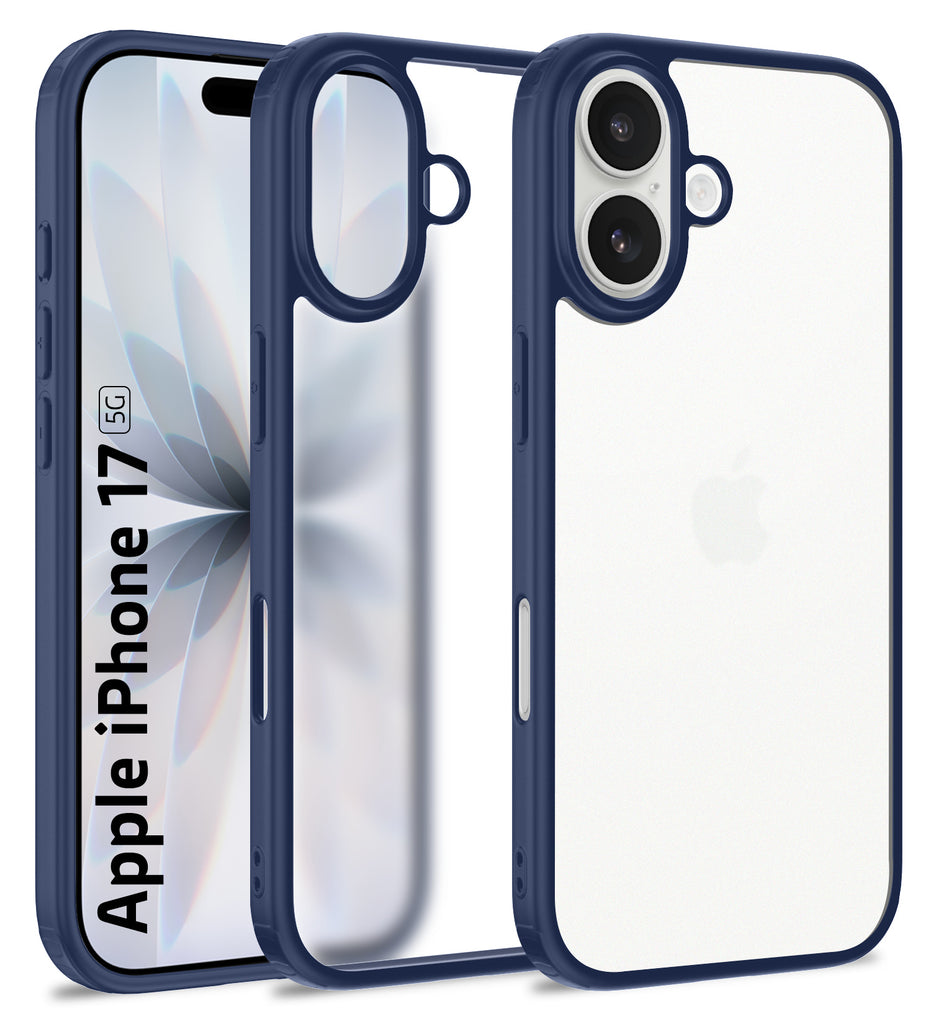 Apple iPhone 17 5G (6.3 inch) Back Cover | Rugged Frosted Series, Deep Blue