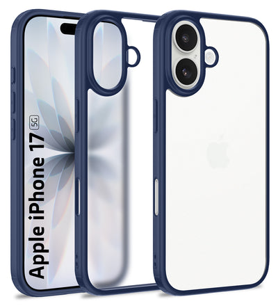 Apple iPhone 17 5G (6.3 inch) Back Cover | Rugged Frosted Series, Deep Blue