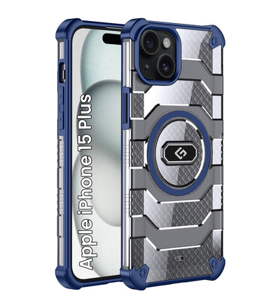 Explorer Series, Magsafe Compatible [Certified Military Grade Protection] Back Cover for Apple iPhone 15 Plus, 6.7 inch, Deep Blue
