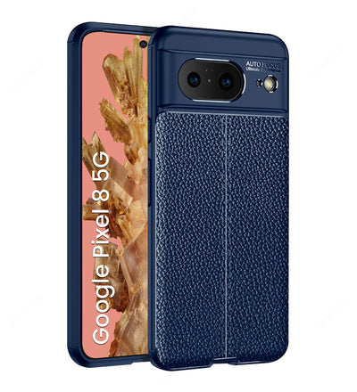 Google Pixel 8 5G (6.17 inch) Back Cover | Vegan Leather Series, Blue