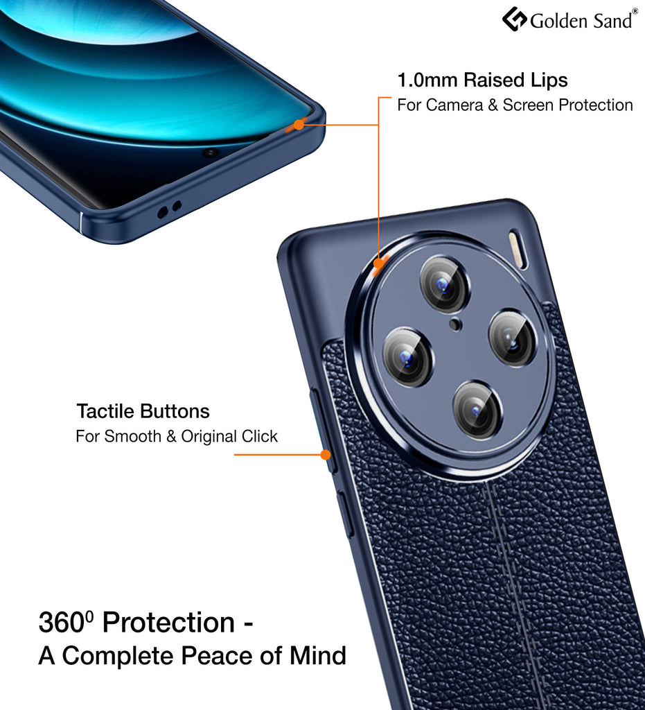 RankOne Custodia In TPU Morbido Per Vivo X100 Pro - Blu Zaffiro - 3
