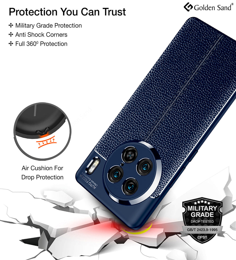 Custodia Antiurto Per VIVO X90 PRO, Cover Rigida In PC Con Design A Nido D'ape Per Dissipazione Calore - Blu Navy - 4