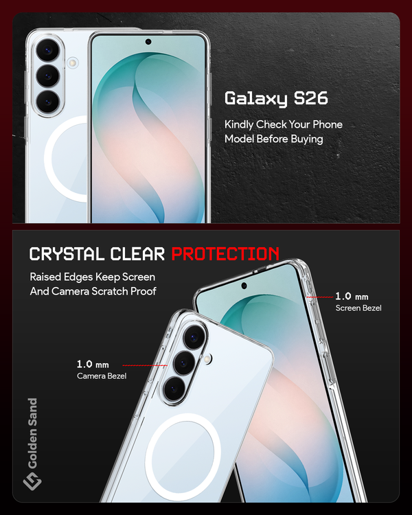 Samsung Galaxy S26 5G (6.3 inch) Back Cover | Aura MagSnap Series, Crystal Clear