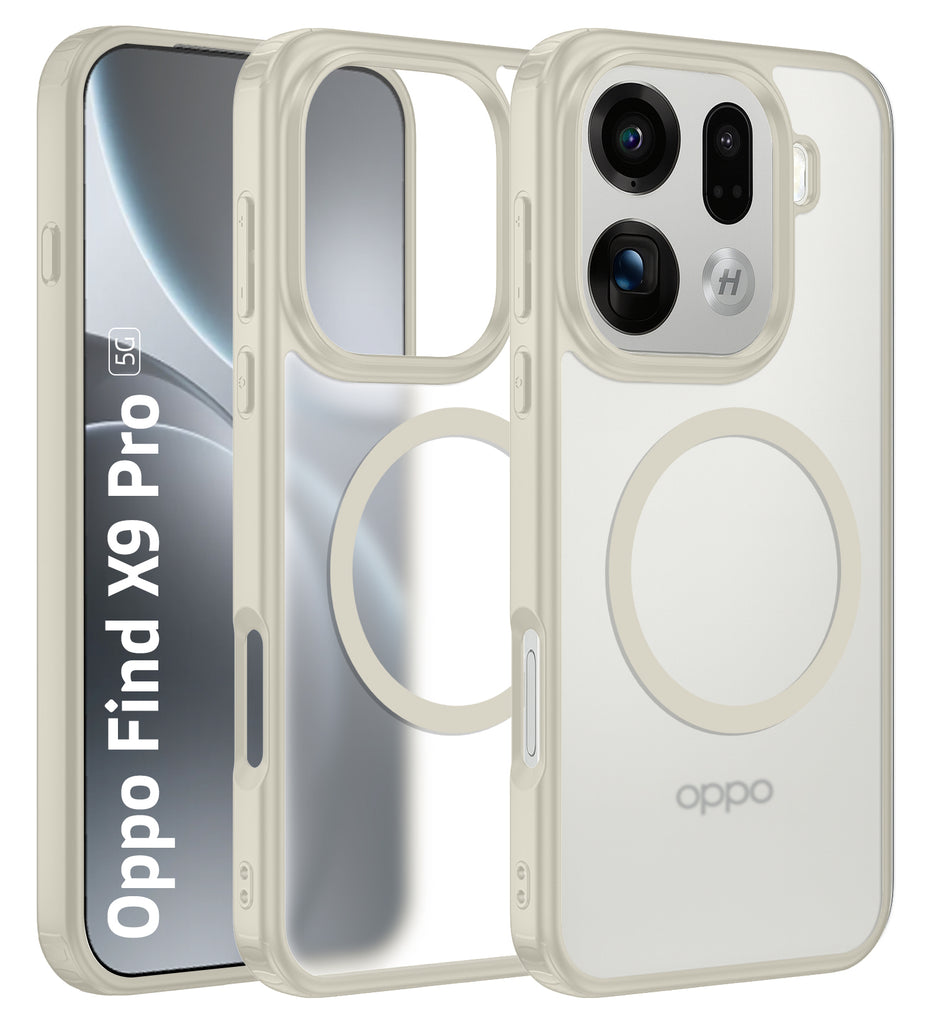 Oppo Find X9 Pro 5G (6.78 inch) Back Cover | Rugged Frosted MagSnap Series, Ivory