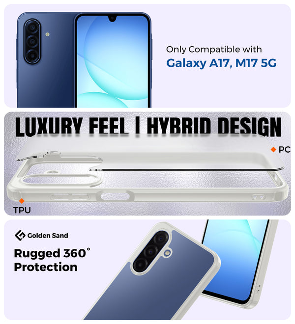 Samsung Galaxy A17 5G, Samsung Galaxy M17 5G (6.7 inch) Back Cover | Rugged Frosted Series, Grey