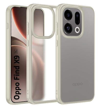 Oppo Find X9 5G (6.59 inch) Back Cover | Rugged Frosted Series, Ivory Grey
