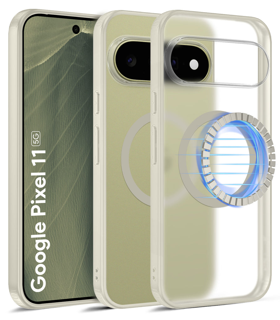 Google Pixel 11 5G (6.3 inch) Back Cover | Rugged Frosted MagSnap Series, Olive Ivory