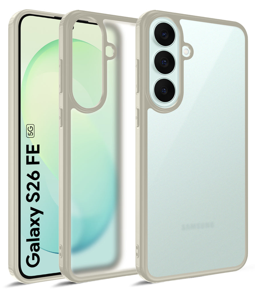Samsung Galaxy S26 FE 5G (6.7 inch) Back Cover | Rugged Frosted Series, Pistachio Ivory