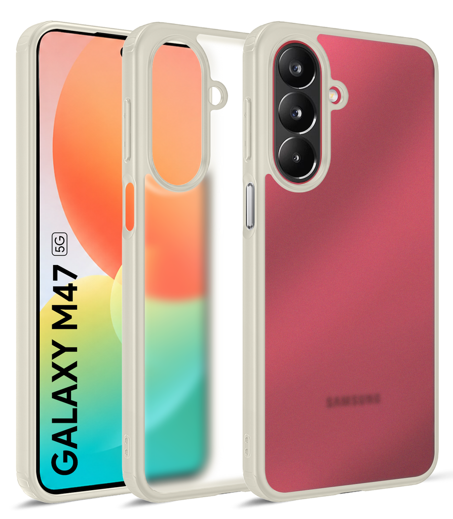 Samsung Galaxy M47 5G (6.7 inch) Back Cover | Rugged Frosted Series, Ivory