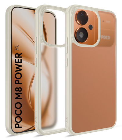 POCO M8 Power 5G (6.99 inch) Back Cover | Rugged Frosted Series, Ivory (Beige)
