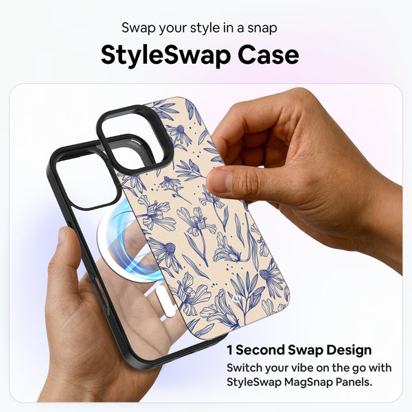 Blue Blossom [Timeless Ink] - StyleSwap Back Cover + Back Panel