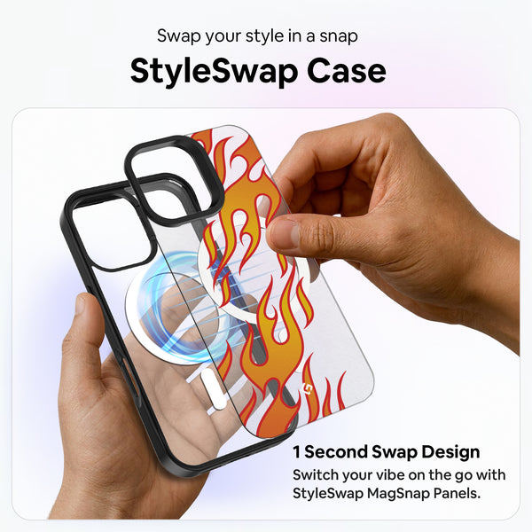 Red Fire Transparent [Abstract] - StyleSwap Back Cover + Back Panel