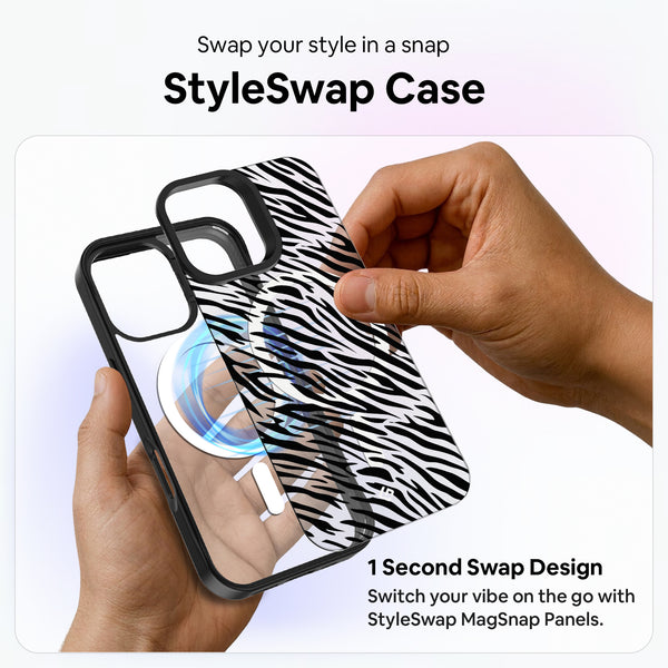 Zebra Skin (Transparent) [Stripes & Spots] - StyleSwap Back Cover + Back Panel