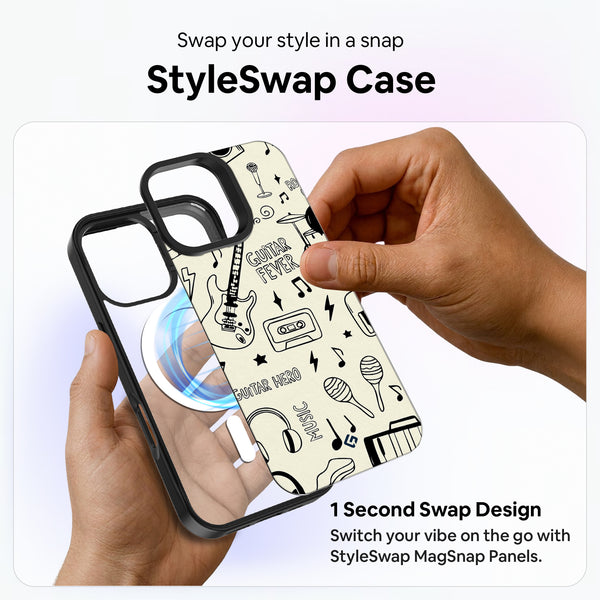 Music Doodle B&W [Abstract] - StyleSwap Back Cover + Back Panel