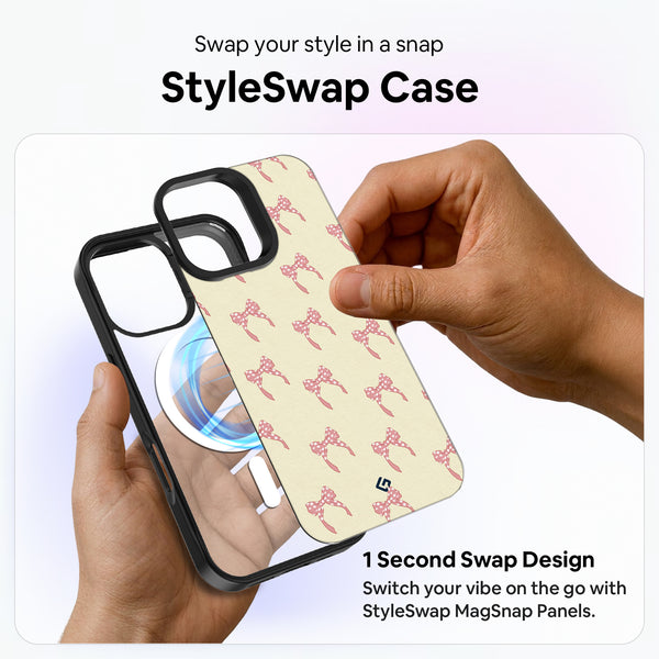 Pink Yellow Bow [Chic & Charming] - StyleSwap Back Cover + Back Panel