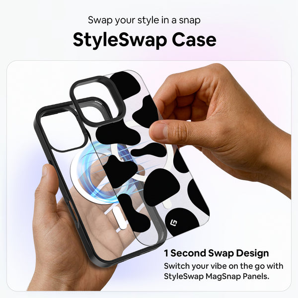 Cow Skin (Transparent) [Stripes & Spots] - StyleSwap Back Cover + Back Panel