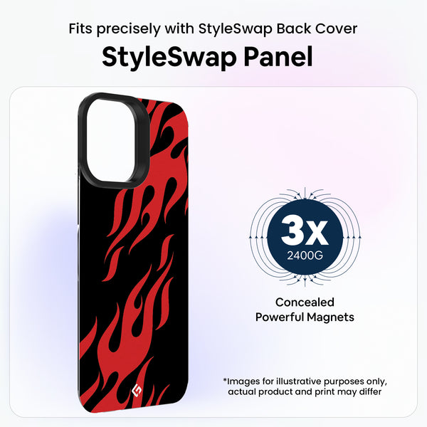 Red Fire Black [Abstract Theme] - StyleSwap Back Panel