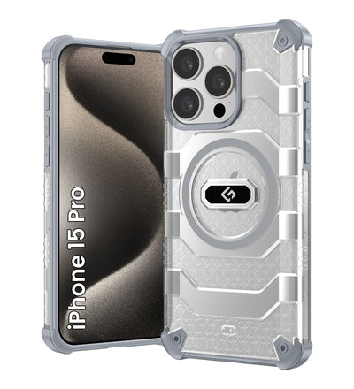Apple iPhone 15 Pro (6.1 inch) Back Cover | Explorer Series, [Magsafe Compatible], Grey