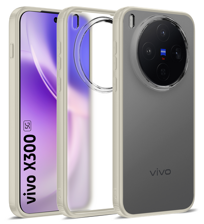 Vivo X300 5G (6.31 inch) Back Cover | Rugged Frosted Series, Mist Cream