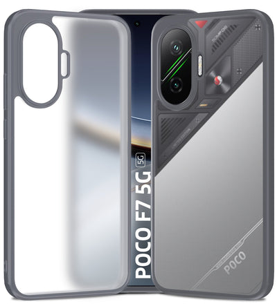POCO F7 5G (6.83 inch) Back Cover | Rugged Frosted Series, Grey