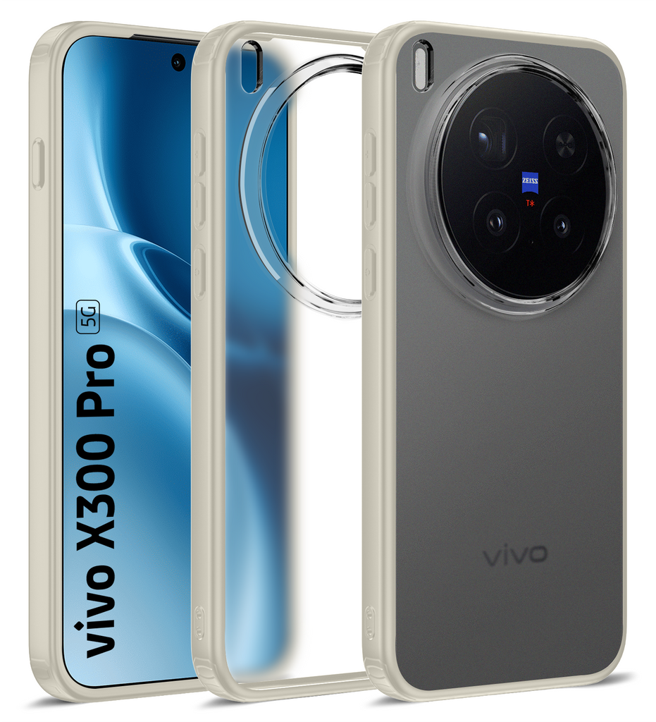 Vivo X300 Pro 5G (6.78 inch) Back Cover | Rugged Frosted Series, Dune Cream
