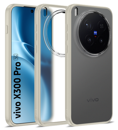 Vivo X300 Pro 5G (6.78 inch) Back Cover | Rugged Frosted Series, Dune Cream