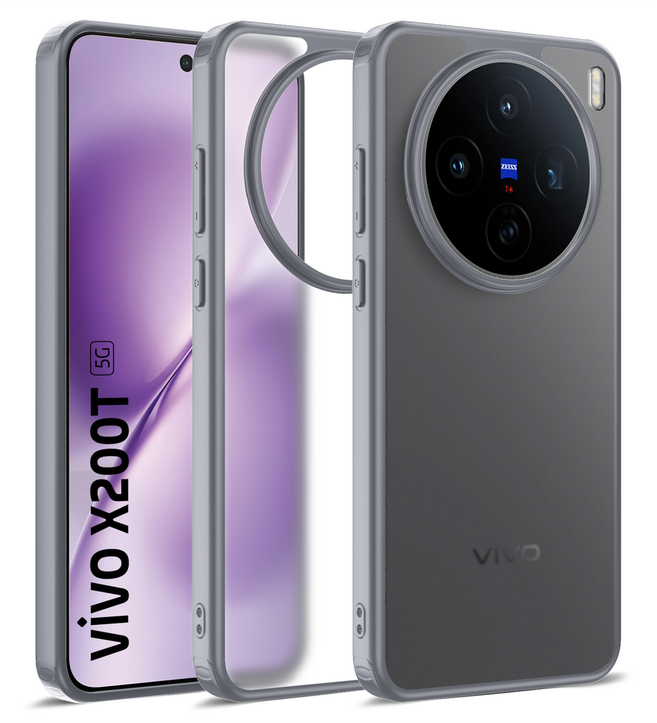 Vivo X200T 5G (6.67 inch) Back Cover | Rugged Frosted Series, Stellar Grey