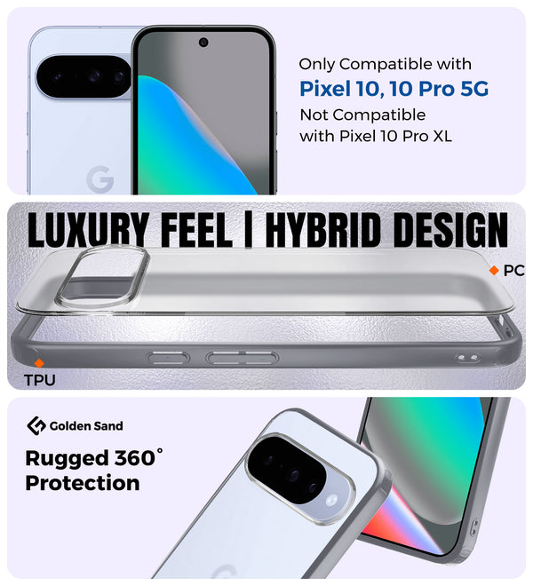 Google Pixel 10 5G (6.3 inch) Back Cover | Rugged Frosted Series, Grey