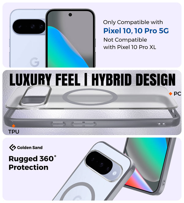 Google Pixel 10 5G (6.3 inch) Back Cover | Rugged Frosted MagSnap Series, Grey