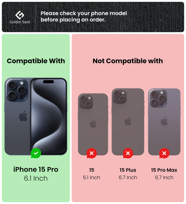Shield Protek with MagSafe, Military Grade 6 Feet Drop Protection, Hybrid Semi-Transparent Back Cover for Apple iPhone 15 Pro, 6.1 inch, (TPU+ PC | Black)