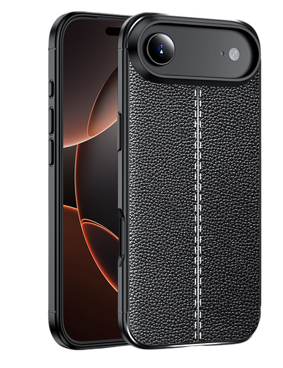 Apple iPhone 17 Air 5G (6.9 inch) Back Cover | Vegan Leather Series, Black