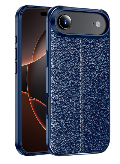 Apple iPhone 17 Air 5G (6.9 inch) Back Cover | Vegan Leather Series, Blue