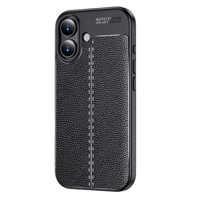 Apple iPhone 17 5G (6.3 inch) Back Cover | Vegan Leather Series, Black