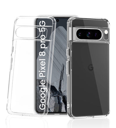 Google Pixel 8 Pro 5G (6.7 inch) Back Cover | Ice Crystal Series, Crystal Clear