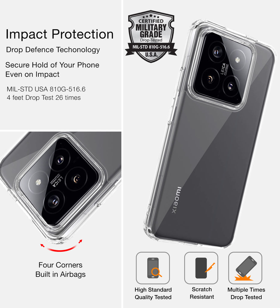 TIANYUE Case For Xiaomi 14 Ultra, Protective Case With TPU Inner Bumper, Ultra Thin Metal Phone Case, Aluminium Metal, Shockproof Case For Xiaomi 14, Ultra Red - View #6