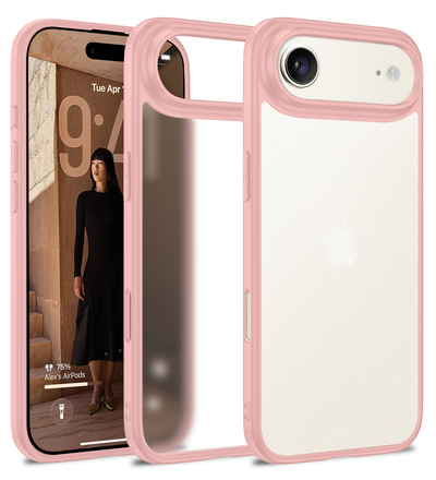 Apple iPhone Air 5G, iPhone 17 Air (6.9 inch) Back Cover | Rugged Frosted Series, Mist Pink