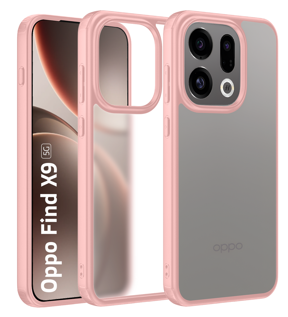 Oppo Find X9 5G (6.59 inch) Back Cover | Rugged Frosted Series, Pink