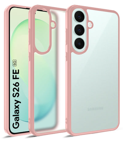 Samsung Galaxy S26 FE 5G (6.7 inch) Back Cover | Rugged Frosted Series, Pistachio Pink