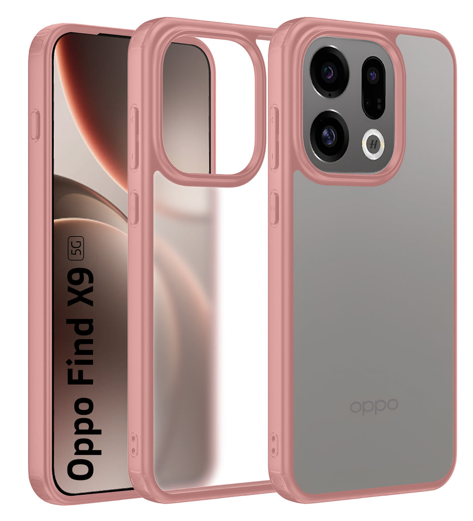 Oppo Find X9 5G (6.59 inch) Back Cover | Rugged Frosted Series, Pink