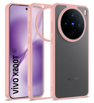 Vivo X200T 5G (6.67 inch) Back Cover | Rugged Frosted Series, Seaside Pink