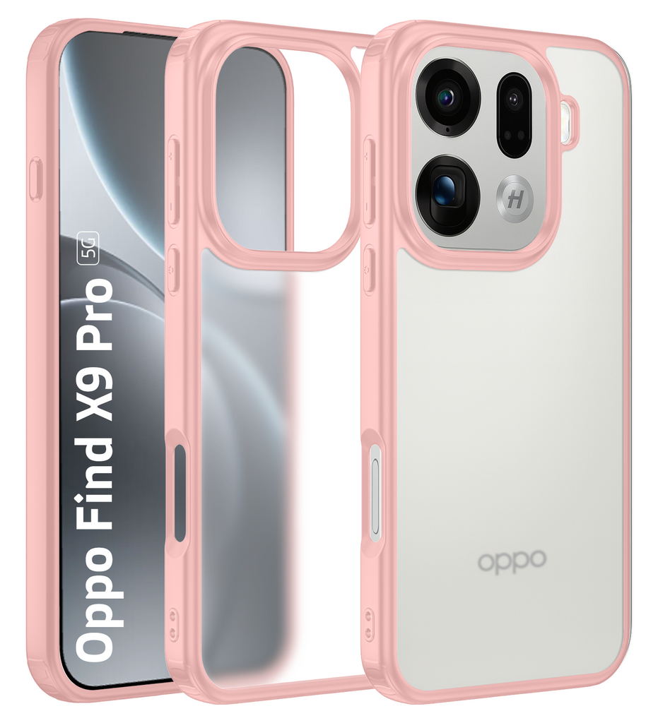 Oppo Find X9 Pro 5G (6.78 inch) Back Cover | Rugged Frosted Series, Pink