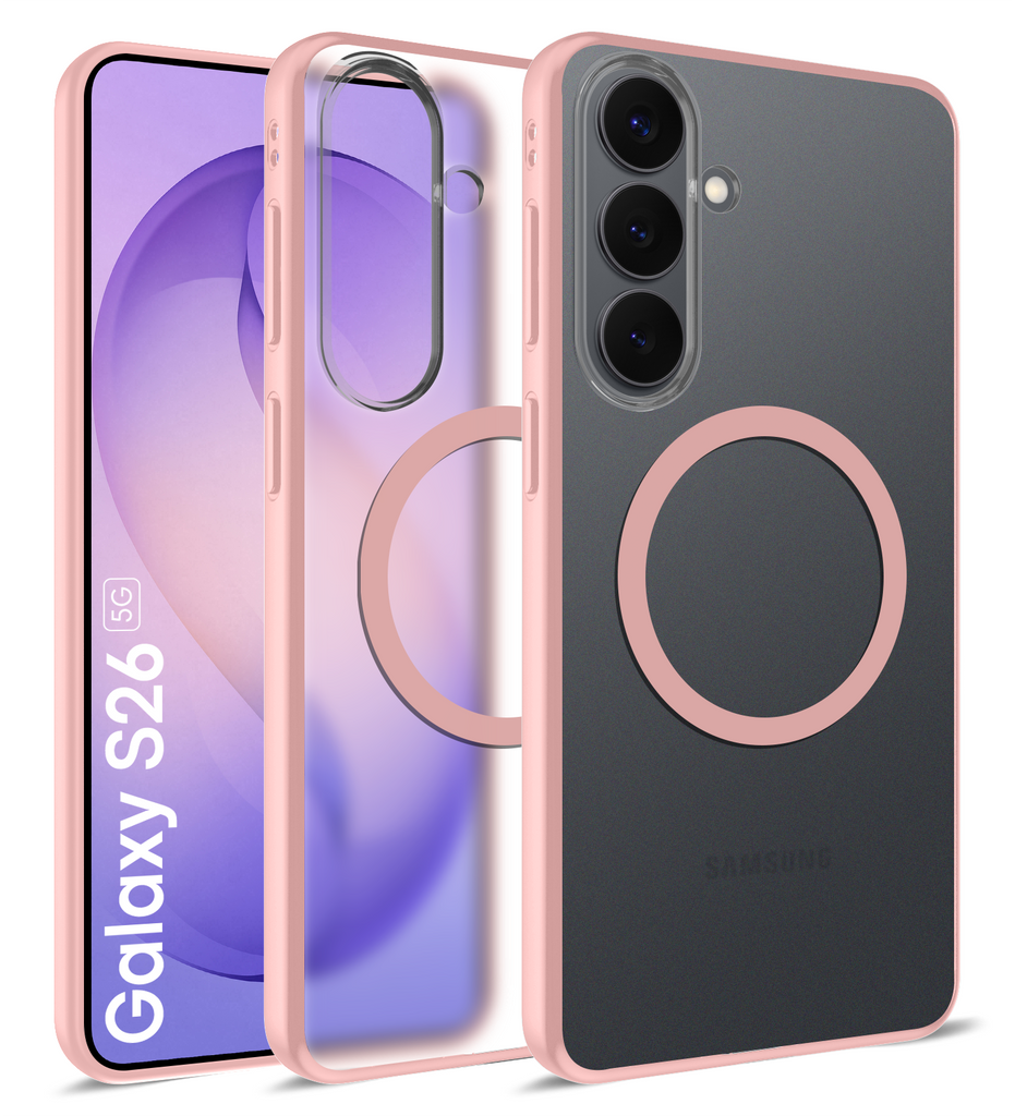 Samsung Galaxy S26 5G (6.3 inch) Back Cover | Rugged Frosted MagSnap Series, Pink