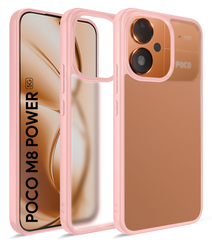 POCO M8 Power 5G (6.99 inch) Back Cover | Rugged Frosted Series, Pink