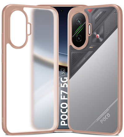 POCO F7 5G (6.83 inch) Back Cover | Rugged Frosted Series, Pink