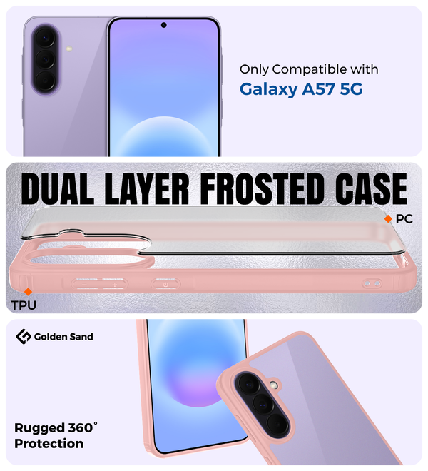 Samsung Galaxy A57 5G (6.72 inch) Back Cover | Rugged Frosted Series, Awesome Pink