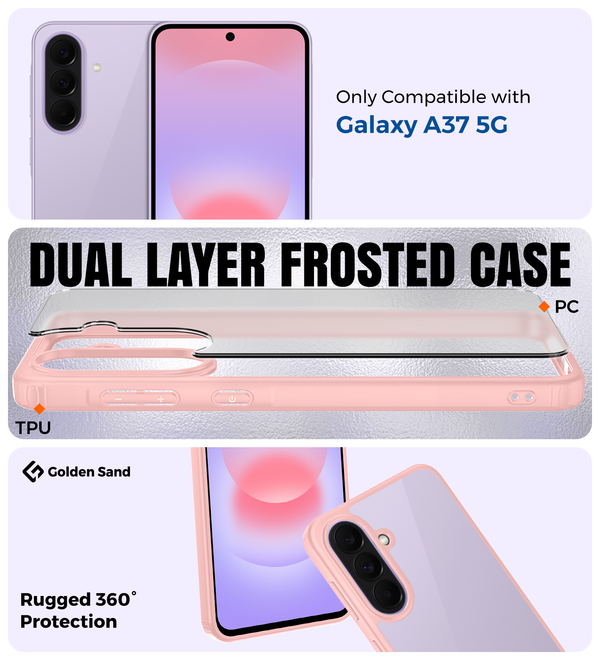 Samsung Galaxy A37 5G (6.7 inch) Back Cover | Rugged Frosted Series, Pink