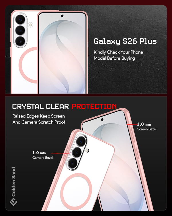 Samsung Galaxy S26 Plus 5G (6.7 inch) Back Cover | Aura MagSnap Series, Pink